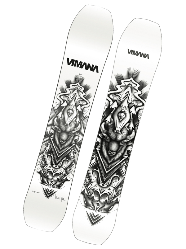 Vimana WERNI STOCK white pánský snowboard - 157 černá