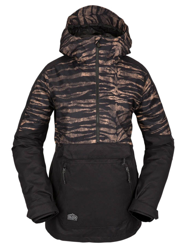 Volcom Mirror TIGER PRINT dámská zimní bunda - XS černá