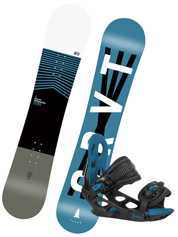 Gravity FLASH 1 dětský snowboard s vázáním modrá