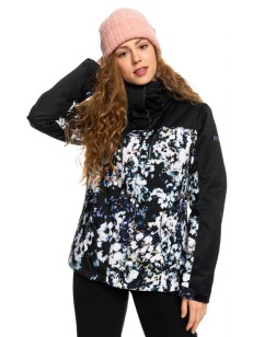 Roxy JETTY BLOCK TRUE BLACK BLACK FLOWERS