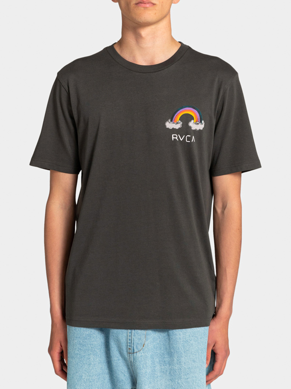 RVCA RAINBOW CONNECTION PIRATE BLACK pánské tričko krátký rukáv - XL černá