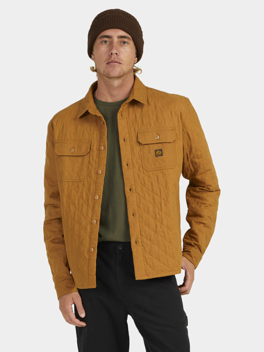 Quiksilver AMBIENT TOBACCO BROWN pánská jarní bunda - L