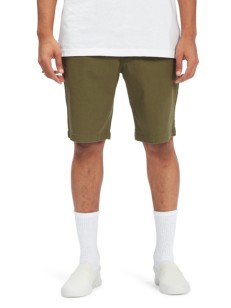 Dc WORKER IVY GREEN herren leinenshorts