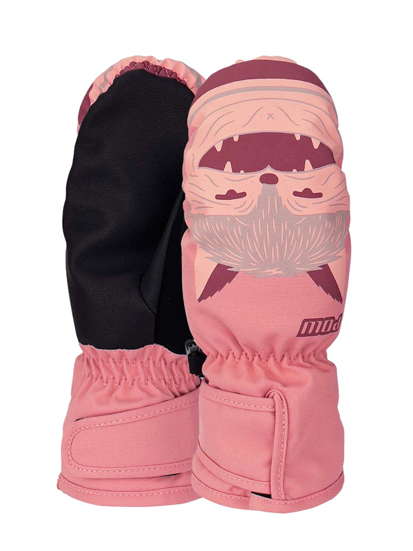 POW Critter Mitt Geranium Pink dětské palcové rukavice - 2 růžová