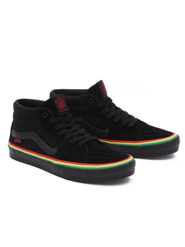 Vans Skate Grosso Mid RASTA BLACK herrenschuhe Swis Shop