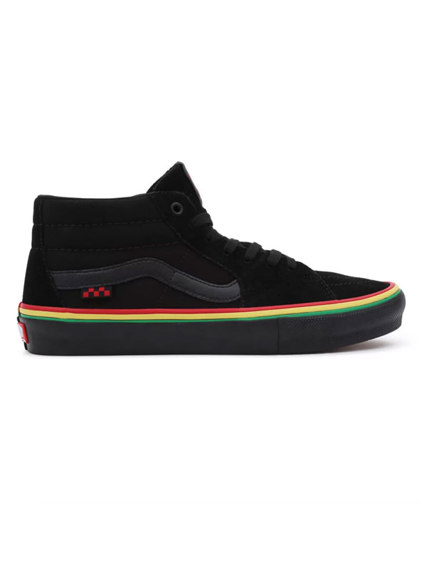 Vans Skate Grosso Mid RASTA BLACK pánské boty - 42,5EUR černá