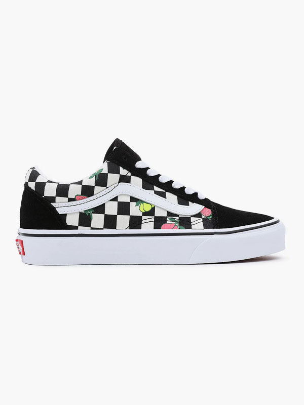 Vans Old Skool FRUIT CHECKERBOARD BLACK/WHITE dámské boty - 40,5EUR černá