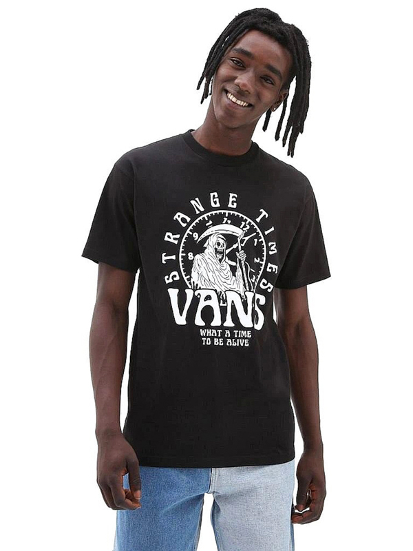 Vans STRANGE TIMES black pánské tričko krátký rukáv - XXL černá