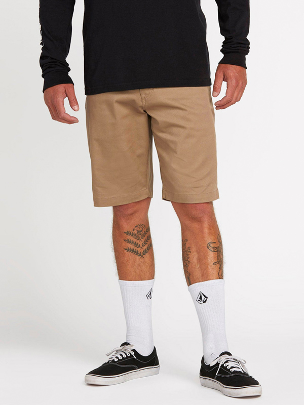 Volcom Frickin Modern 21 KHAKI pánské skate kraťasy - 30