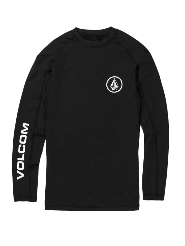 Volcom Lido Solid black lycrové tričko - L