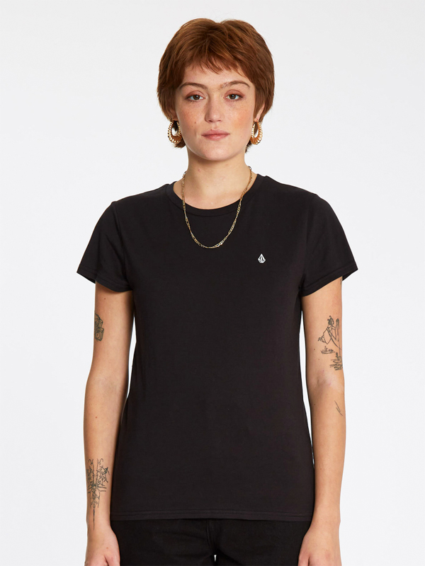 Volcom Stone Blanks black dámské skate tričko - XL