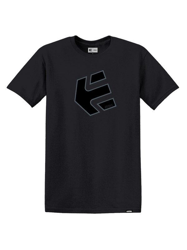 Etnies Crank Tech Black/Charcoal pánské tričko krátký rukáv - M černá