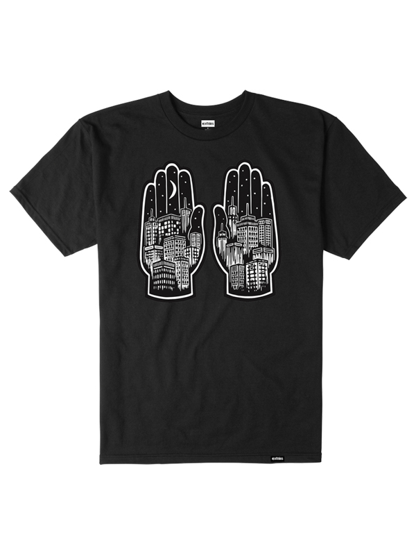 Etnies Hands black pánské tričko krátký rukáv - M černá