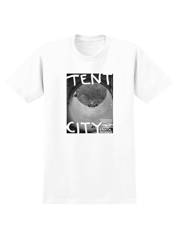 Antihero TENT CITY WHT pánské tričko krátký rukáv - M bílá
