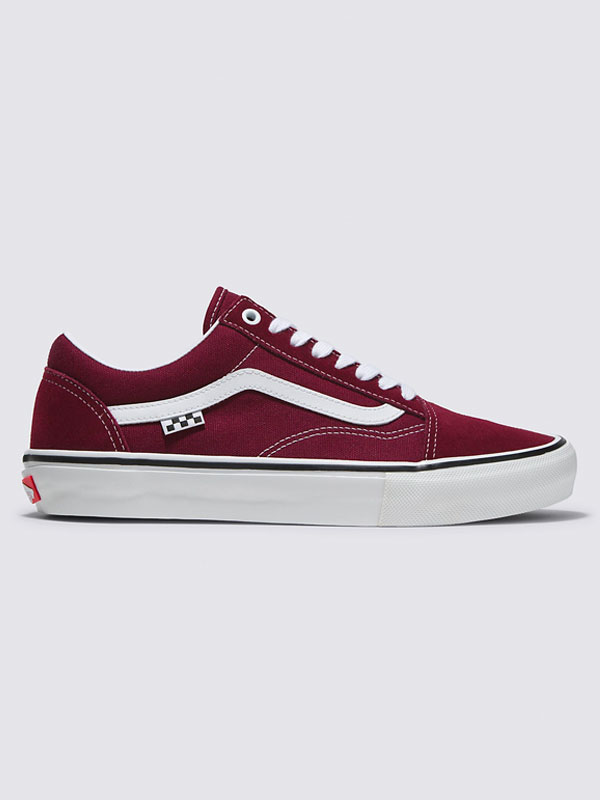 Vans Skate Old Skool PORT/TRUE WHITE pánské boty - 47EUR červená