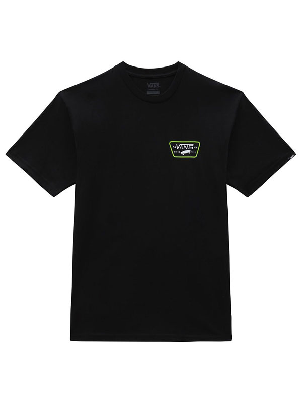 Vans FULL PATCH BACK BLACK/LIME GREEN pánské tričko krátký rukáv - M černá