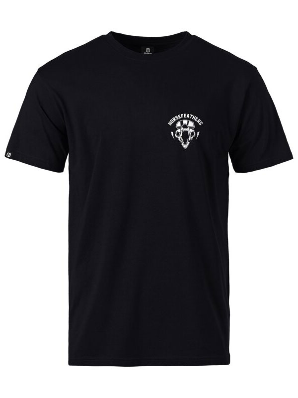 Horsefeathers BEAR SKULL black pánské tričko krátký rukáv - XL černá