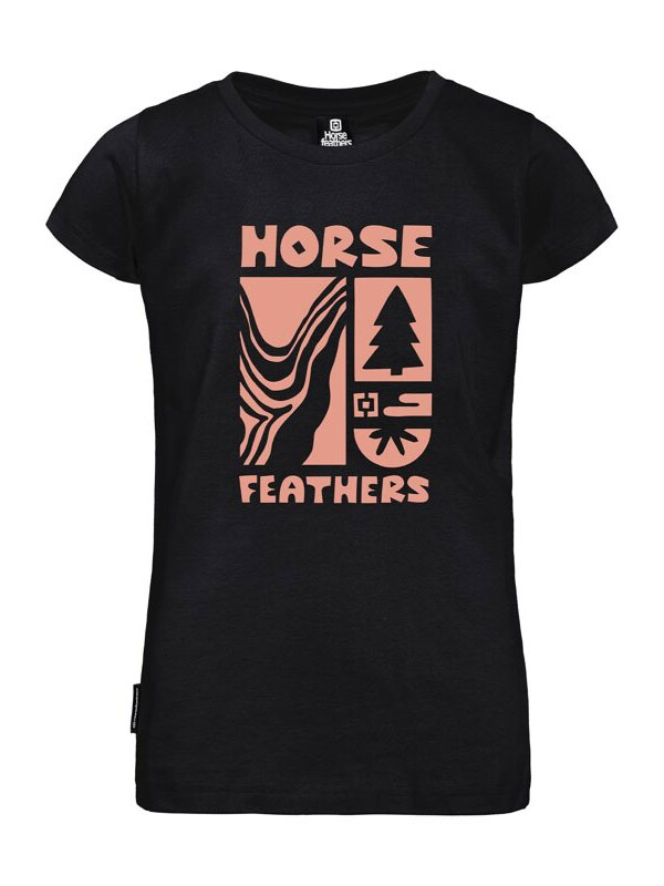 Horsefeathers IBIS black dětské skate tričko - L černá