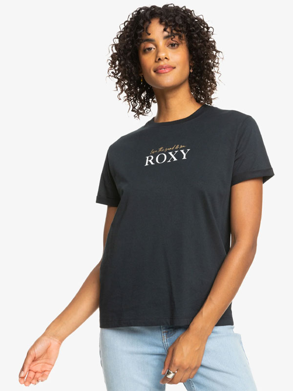 Roxy NOON OCEAN ANTHRACITE dámské skate tričko - S černá