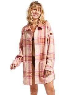 Roxy RING TONE DUSTY CORAL DECKE PLAID