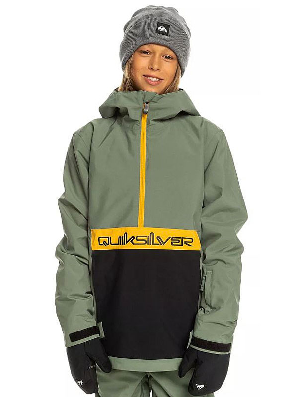 Quiksilver STEEZE LAUREL WREATH dětská zimní bunda - S/10 zelená