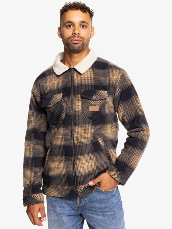 Quiksilver TOLALA TANNIN DECK PLAID pánská jarní bunda - XXL černá