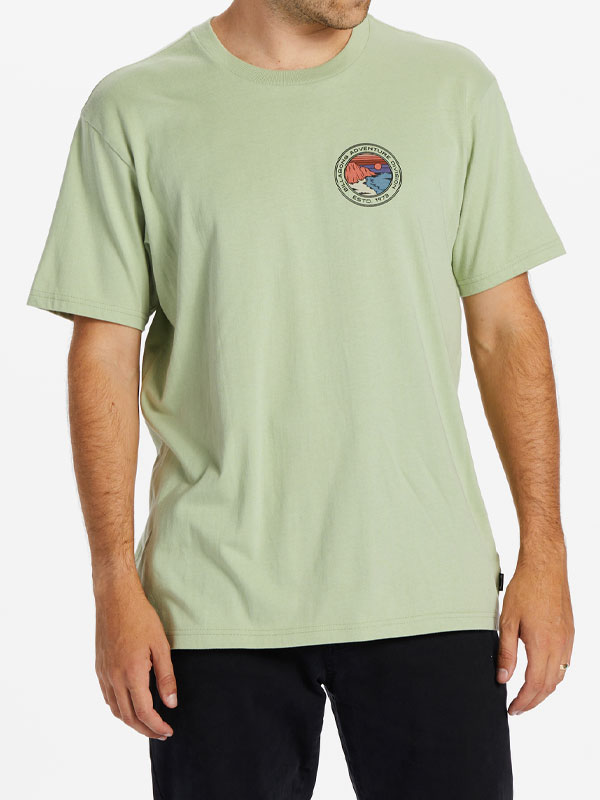 Billabong ROCKIES LIGHT SAGE pánské tričko krátký rukáv - XL zelená