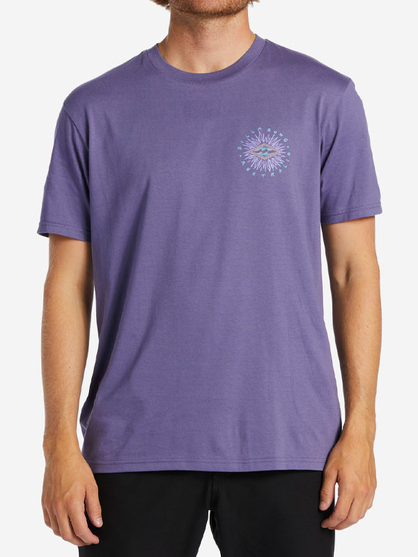 Billabong PRAISE dusty grape pánské tričko krátký rukáv - XL fialová