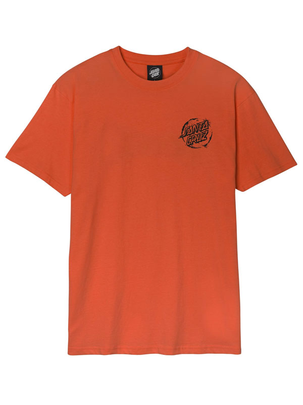 Santa Cruz Erode Dot Mono TERRACOTTA pánské tričko krátký rukáv - XXL oranžová