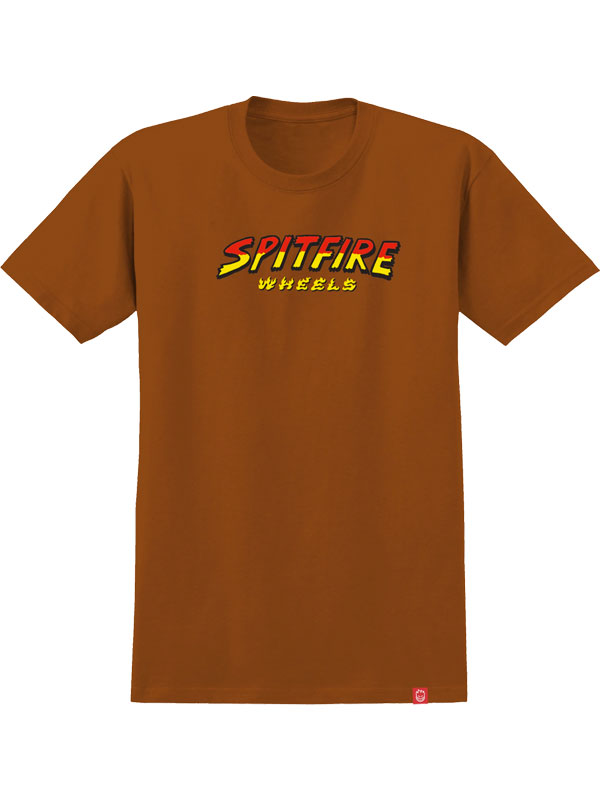 Spitfire HELL HOUNDS SCRIPT T. ORANGE w/ MULTI COLOR Print pánské tričko krátký rukáv - L oranžová