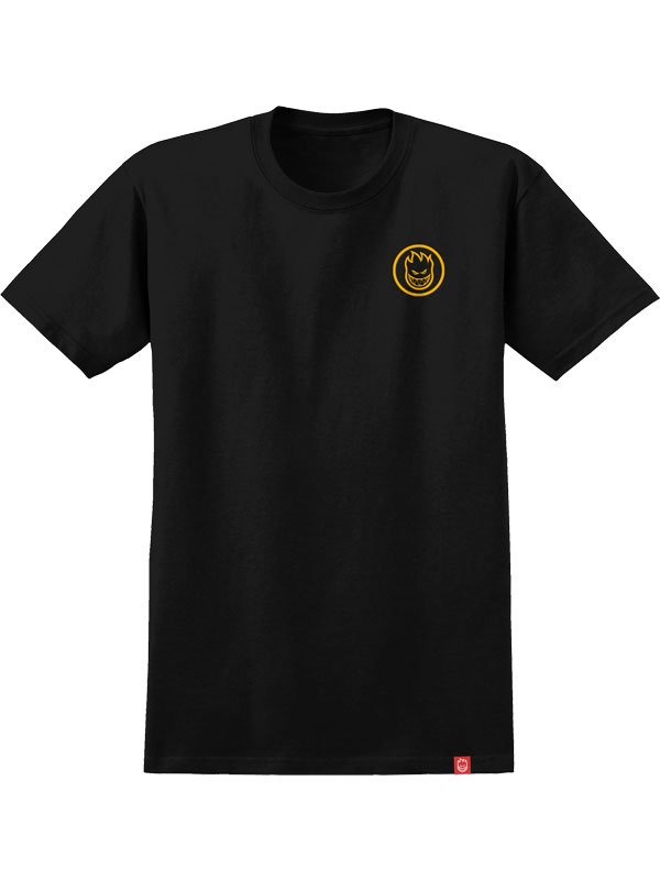 Spitfire CLASSIC SWIRL BLACK w/ GOLD Prints pánské tričko krátký rukáv - XL černá