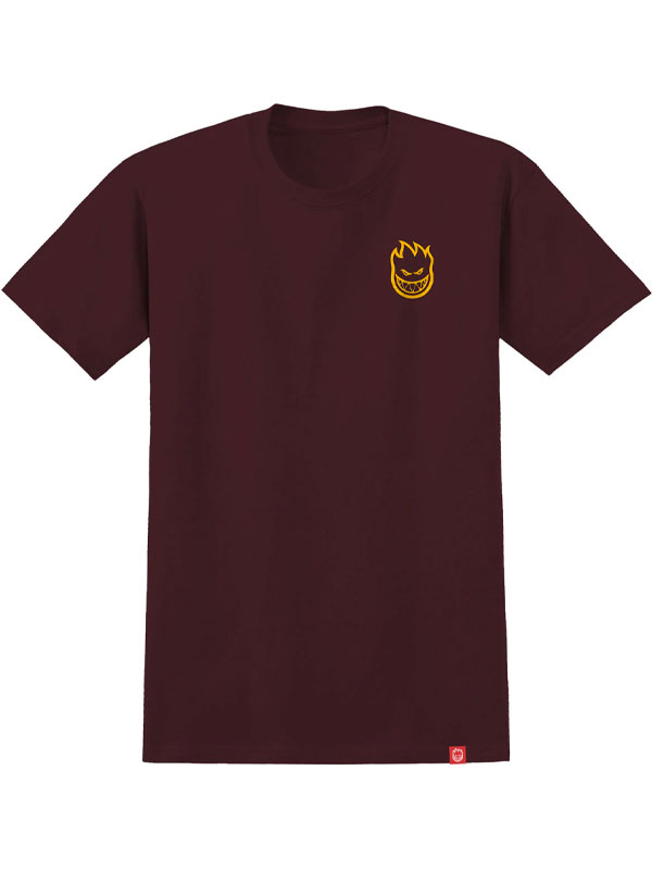 Spitfire LIL BIGHEAD MAROON w/ GOLD Print pánské tričko krátký rukáv - M červená