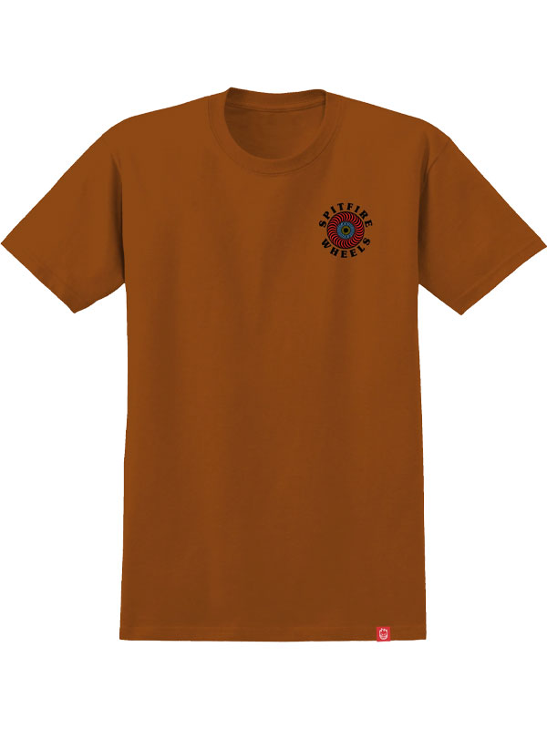 Spitfire OG CLASSIC FILL T. ORANGE w/ MULTI COLOR Print pánské tričko krátký rukáv - L oranžová