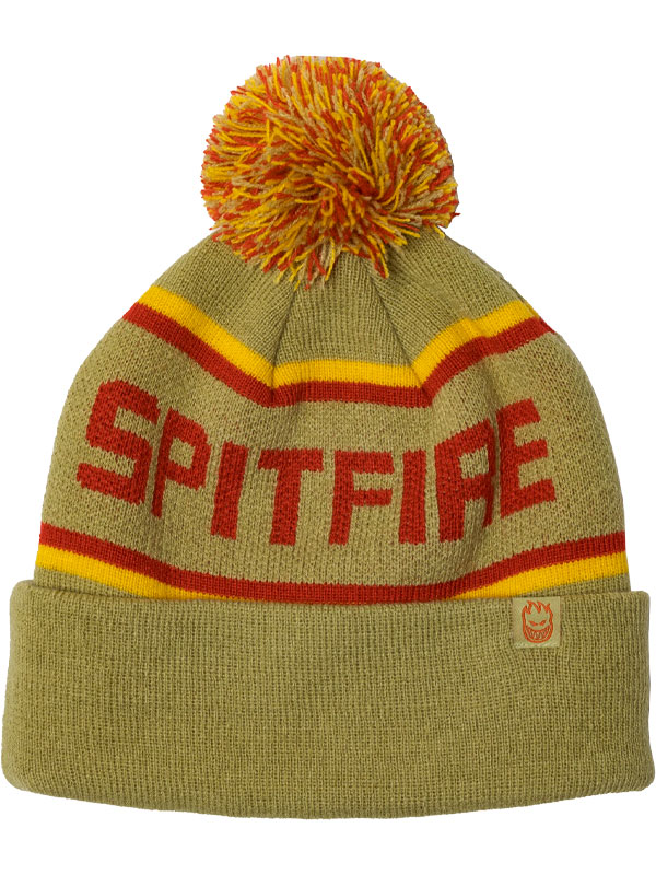 Spitfire CLASSIC 87 FILL POM TAN/GOLD/RED pánská čepice zelená