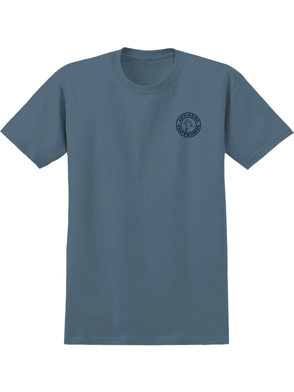 Antihero BASIC PIGEON ROUND D INDIGO BLUE w/ NAVY Prints pánské tričko krátký rukáv - L modrá