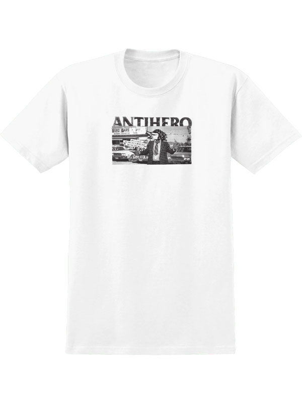 Antihero PURE STOKE WHITE w/ BLACK Print pánské tričko krátký rukáv - M bílá