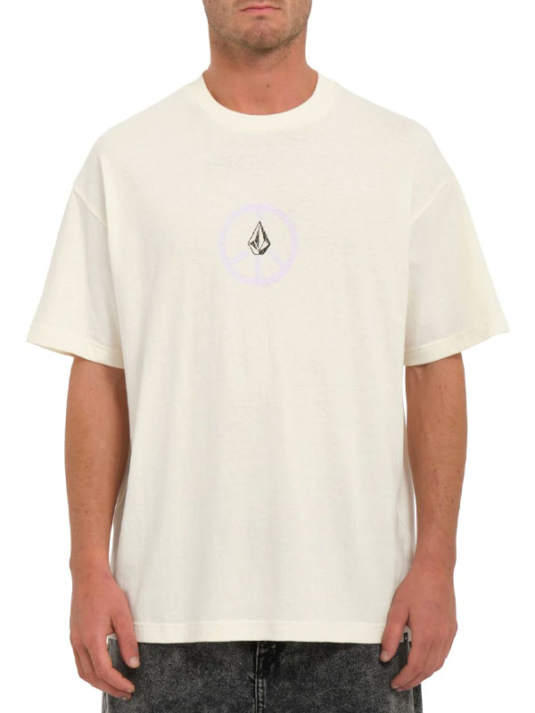 Volcom Breakpeace DIRTY WHITE pánské tričko krátký rukáv - L bílá