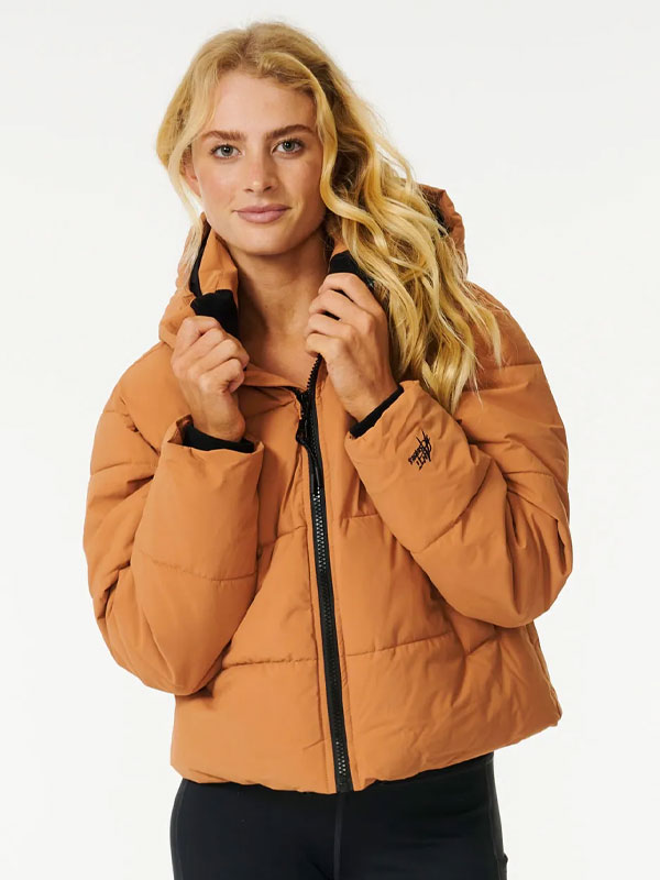 Rip Curl ANTI-SERIES TIDAL LIGHT BROWN dámská zimní bunda - XS oranžová