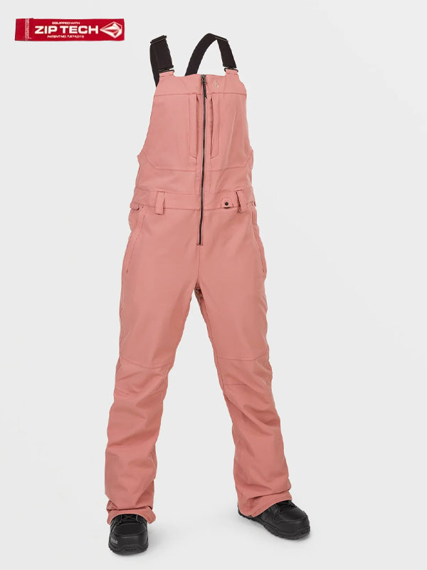 Volcom Swift Bib Overall Earth Pink zimní kalhoty pro ženy - M růžová