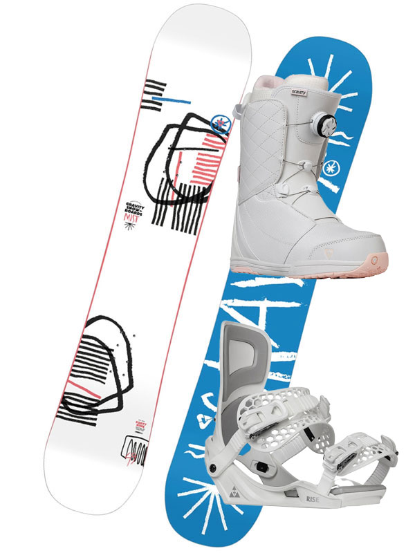 Gravity MIST A dámský snowboard s vázáním modrá