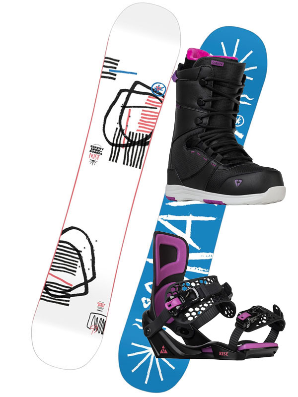 Gravity MIST B dámský snowboard s vázáním černá