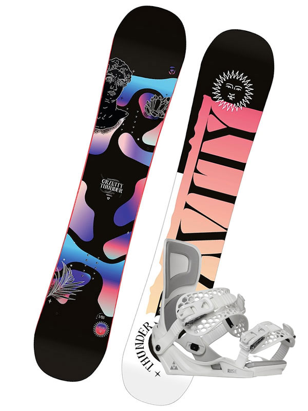 Gravity THUNDER R dámský snowboard s vázáním černá