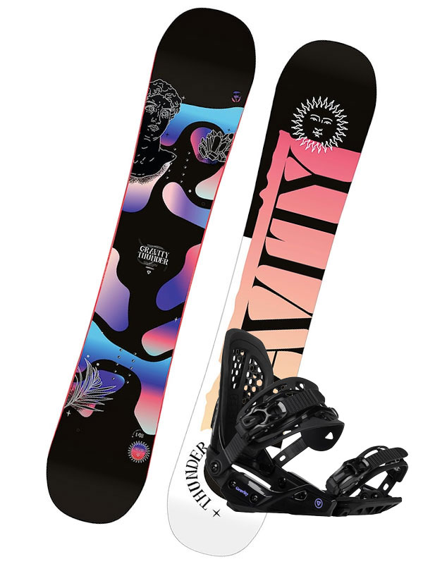 Gravity THUNDER 2 dámský snowboard s vázáním černá