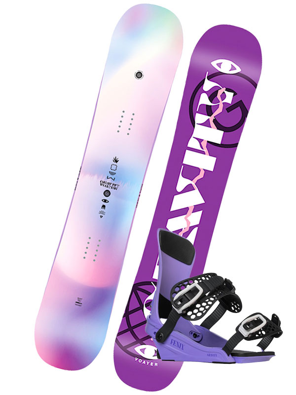 Gravity VOAYER F dámský snowboard s vázáním fialová