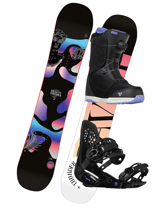 Gravity THUNDER 2A dámský snowboard s vázáním černá