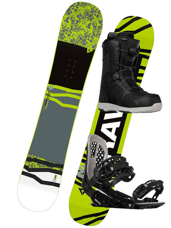 Gravity MADBALL 2R pánský snowboard s vázáním černá