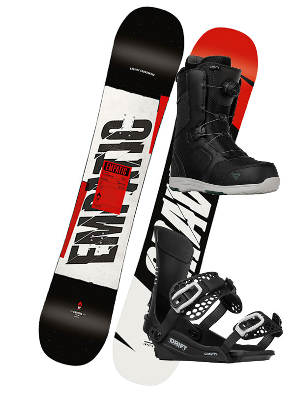 Gravity EMPATIC DR pánský snowboard s vázáním černá
