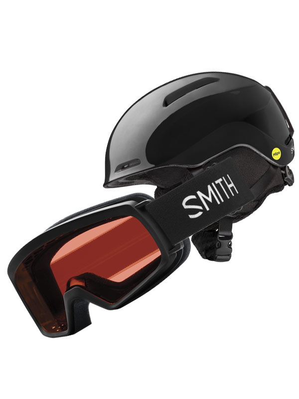 Smith GLIDE JR/SNOWDAY Black / RC36 dětská helma na snb - 51-55 černá