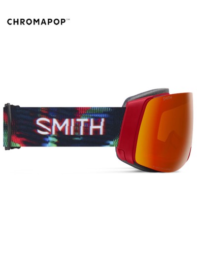 スキー・スノーボードアクセサリー SMITH 4D MAG Crimson Glitch Hunter Smith Optics MAG 4D Ski Goggles Crimson Glitch Hunter