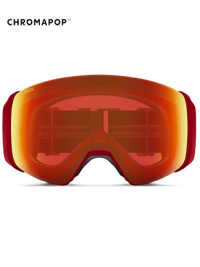 スキー・スノーボードアクセサリー SMITH 4D MAG Crimson Glitch Hunter Smith Optics MAG 4D Ski Goggles Crimson Glitch Hunter